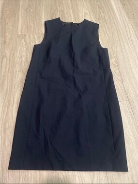 Theory Navy Sleeveless Mini Shift Dress